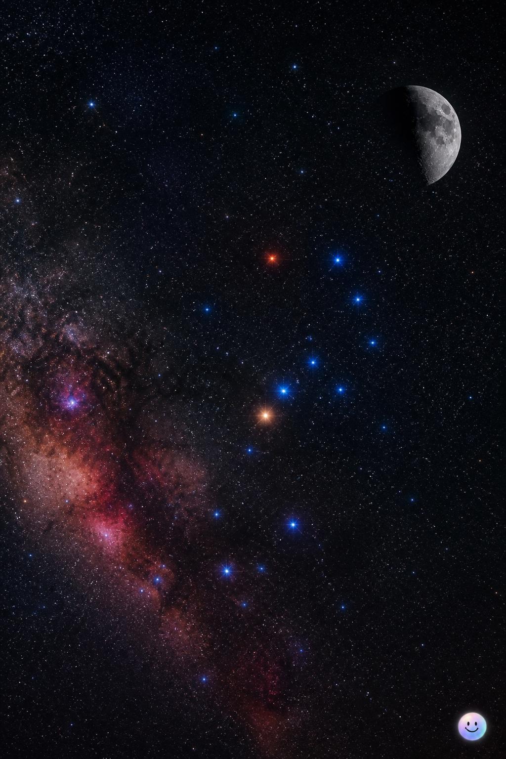 La constelación de Escorpio en el cielo real