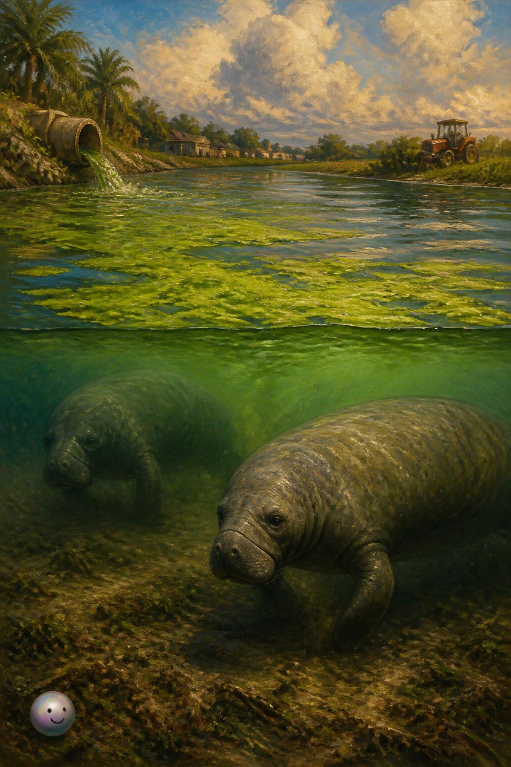 Algae blooms and seagrass loss