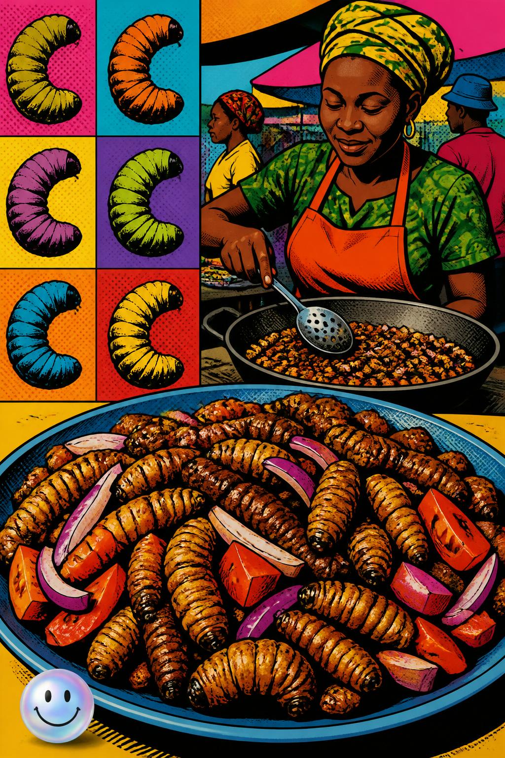 Los gusanos de mopane en los mercados de Zimbabue