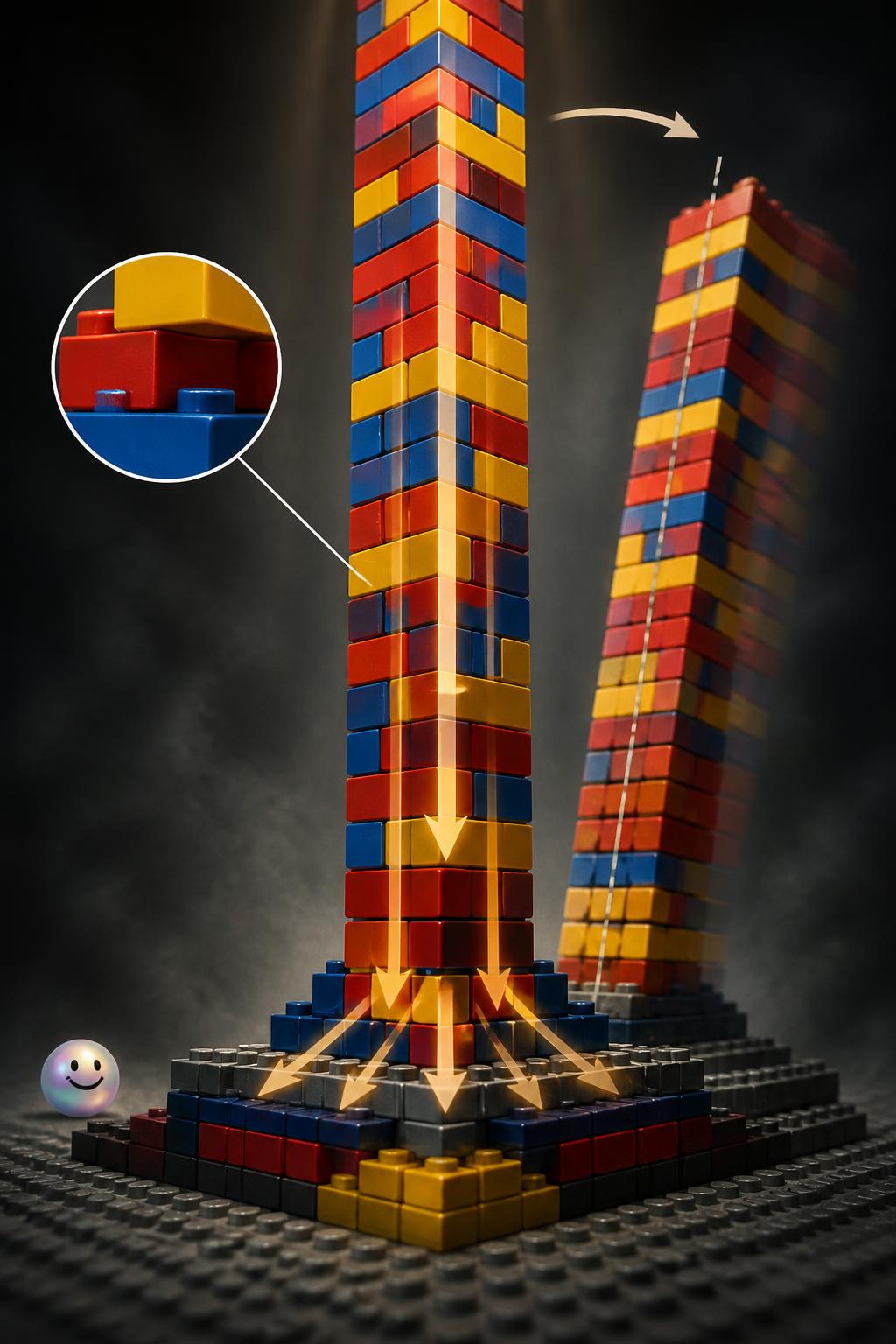 The force of gravity on plastic
