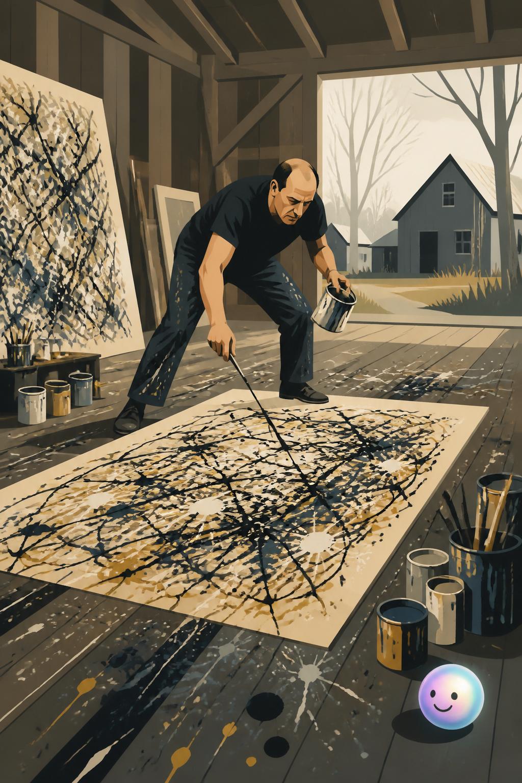 Jackson Pollock and the barn studio