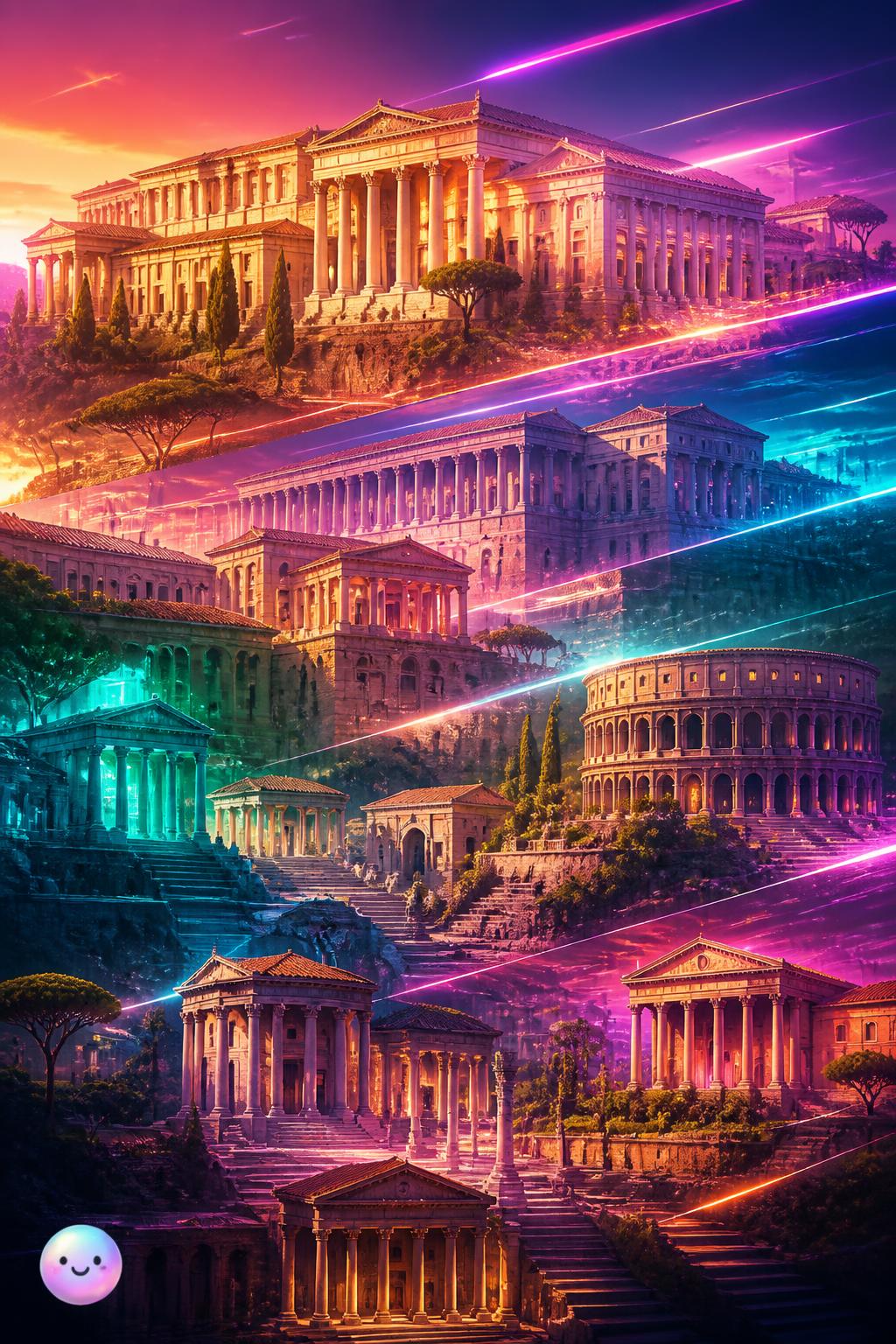 Grand palaces of the Roman emperors