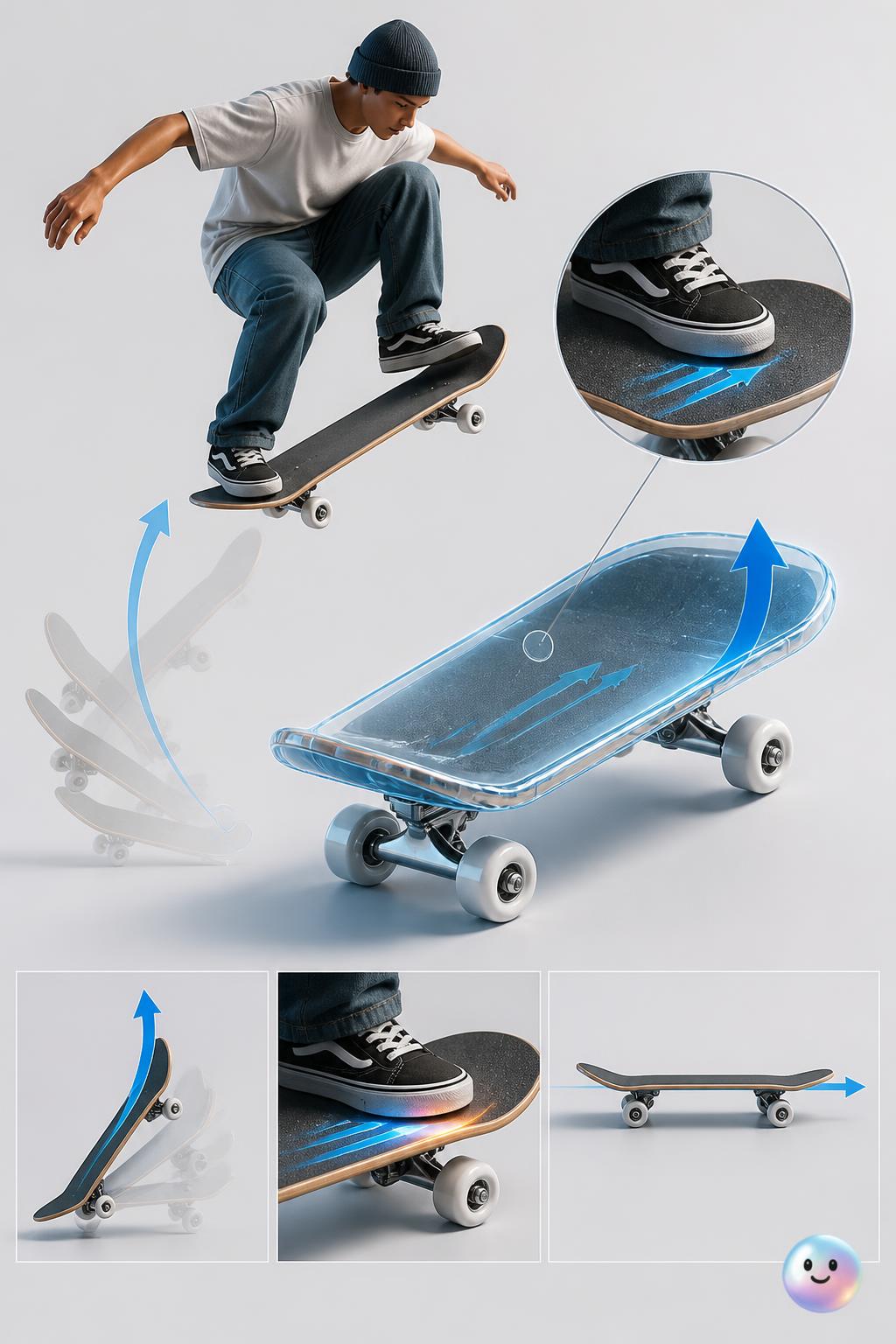 Sliding the front foot for control