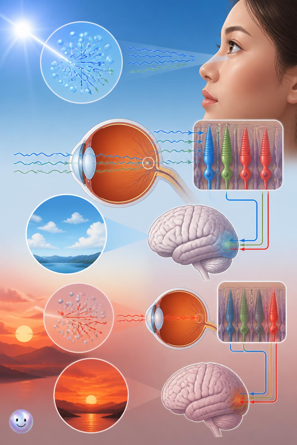 How human eyes decode the sky