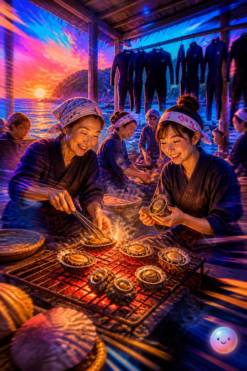 Las chozas amagoya y el calor del hogar marino
