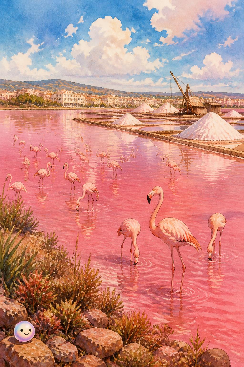 The pink waters of Lake Torrevieja