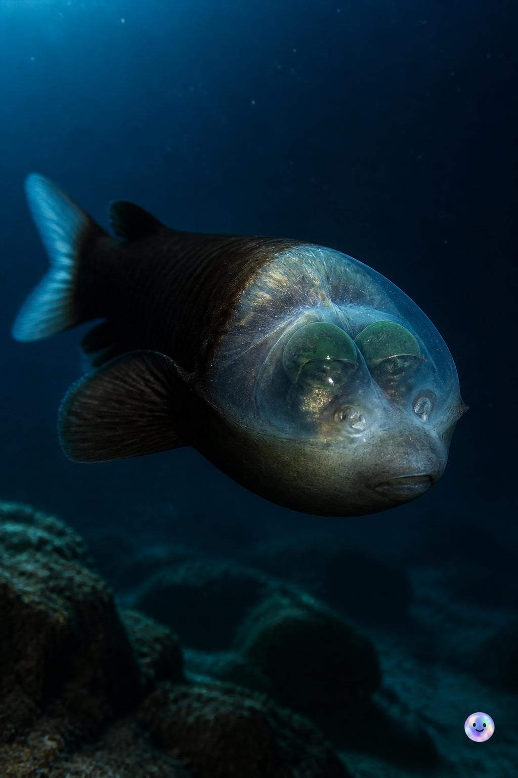 The bizarre eyes of the barreleye fish