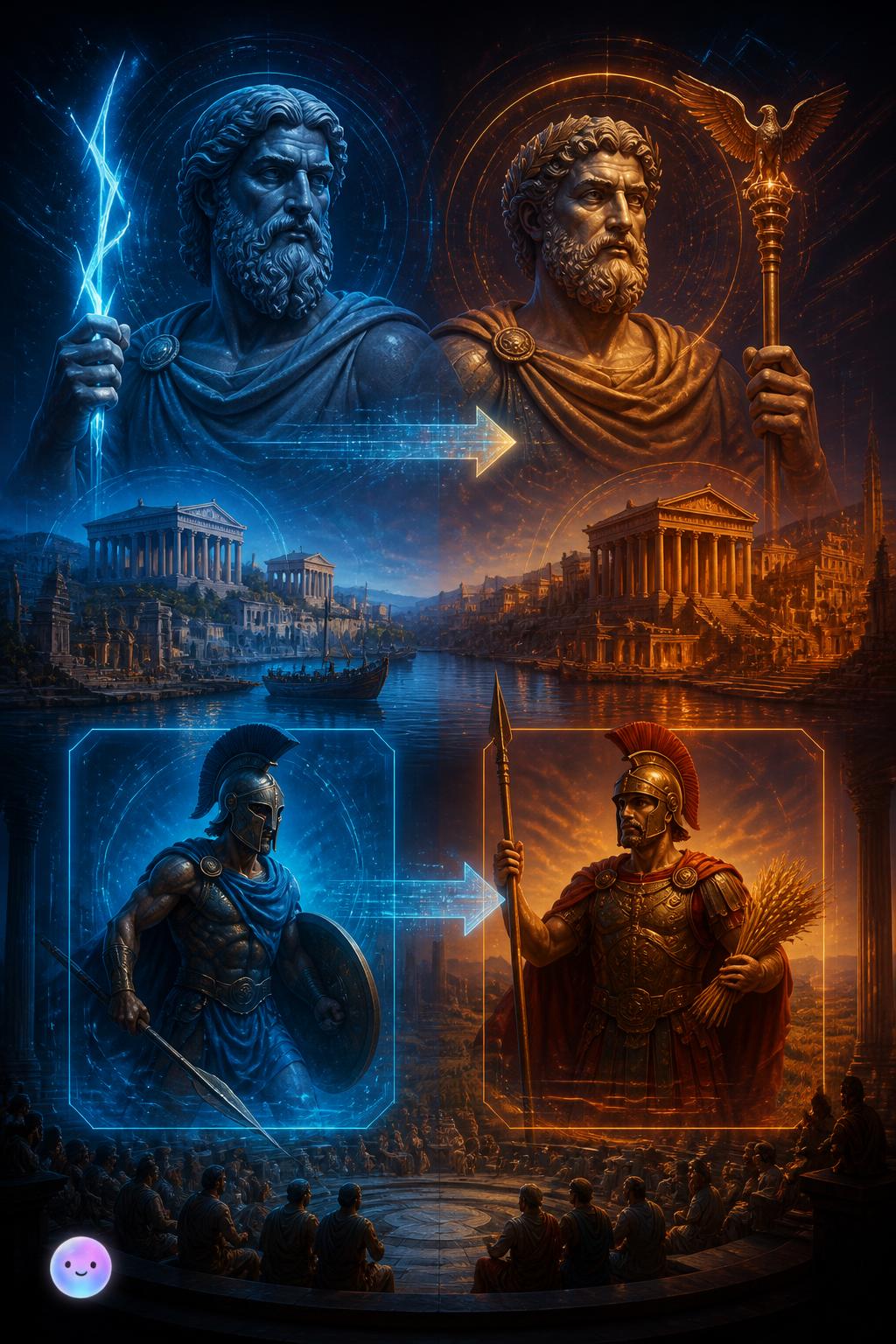El espejo griego y la gran transformación romana