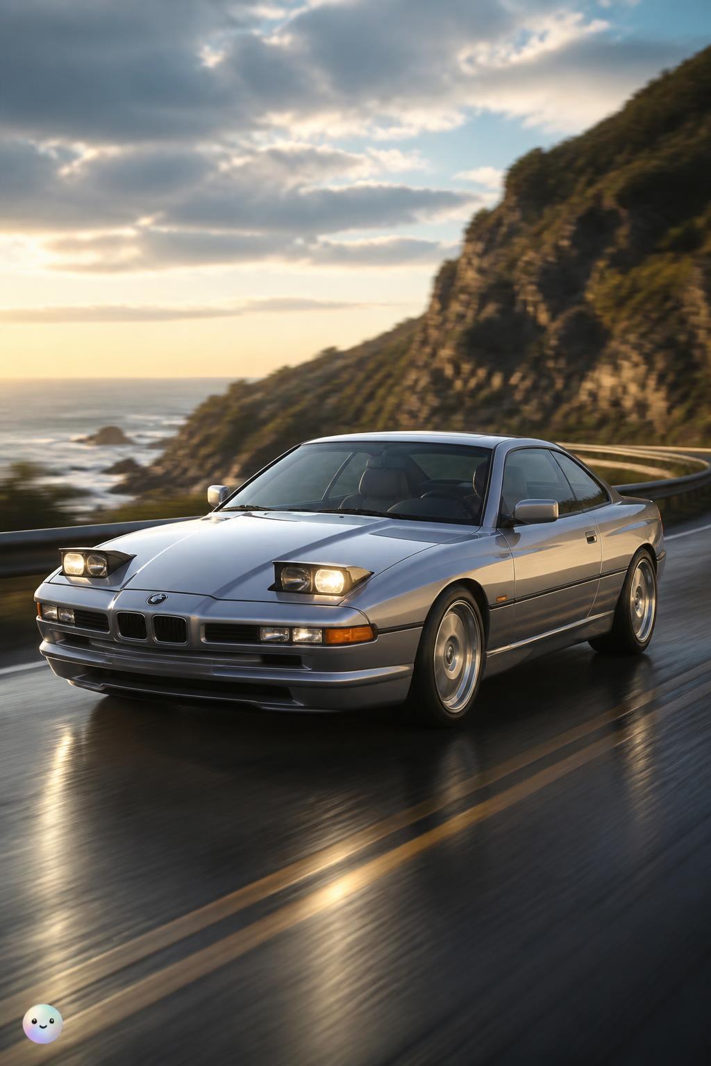 Pop-up headlights and pillarless style