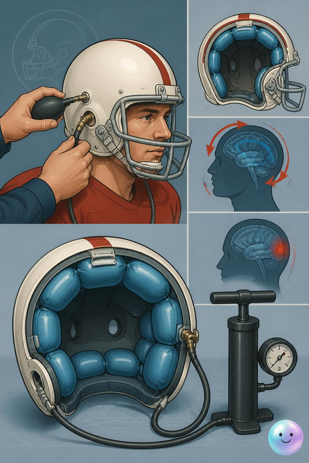 Pumping air into the helmet