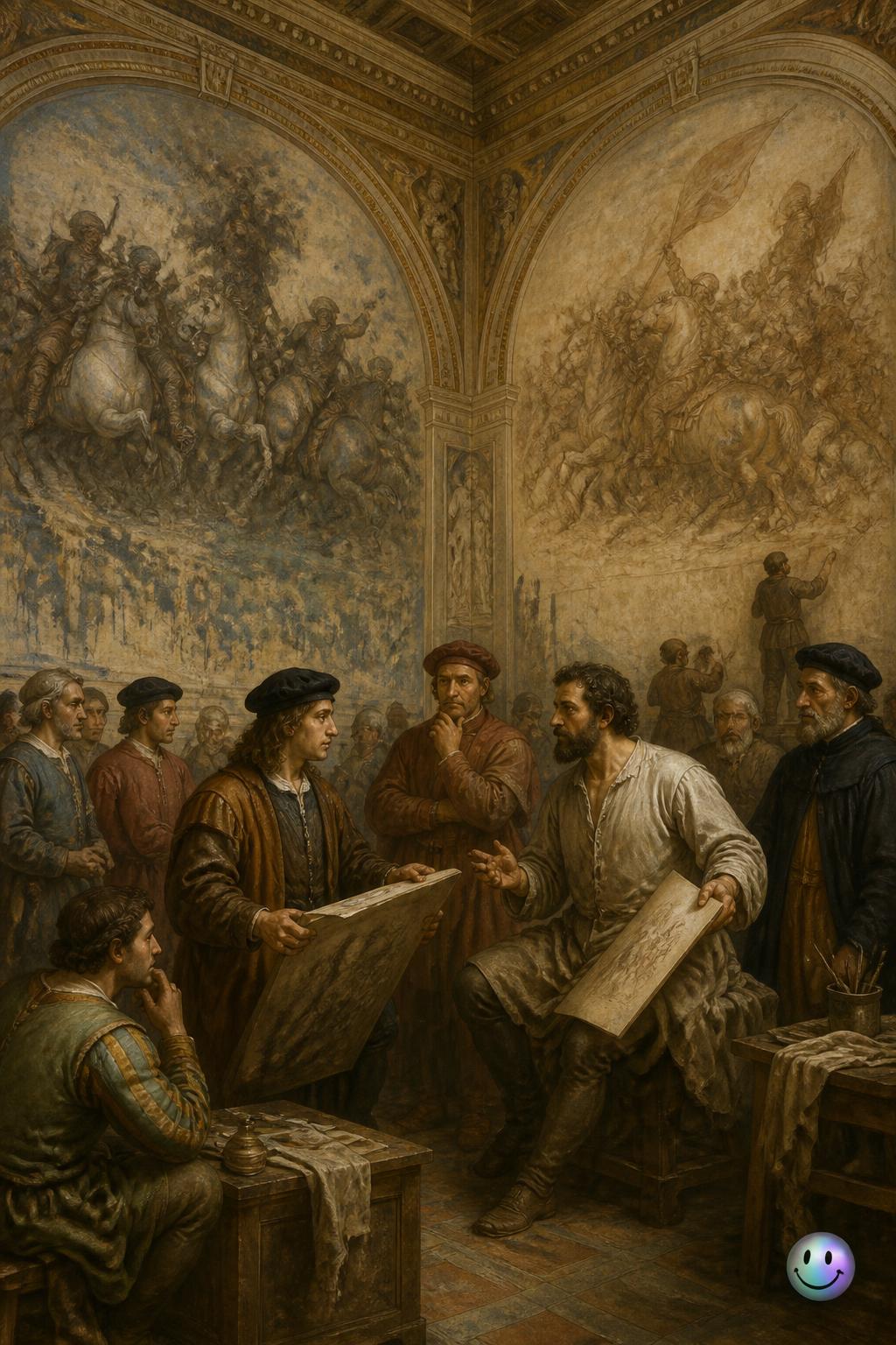 The battle of the Palazzo Vecchio murals