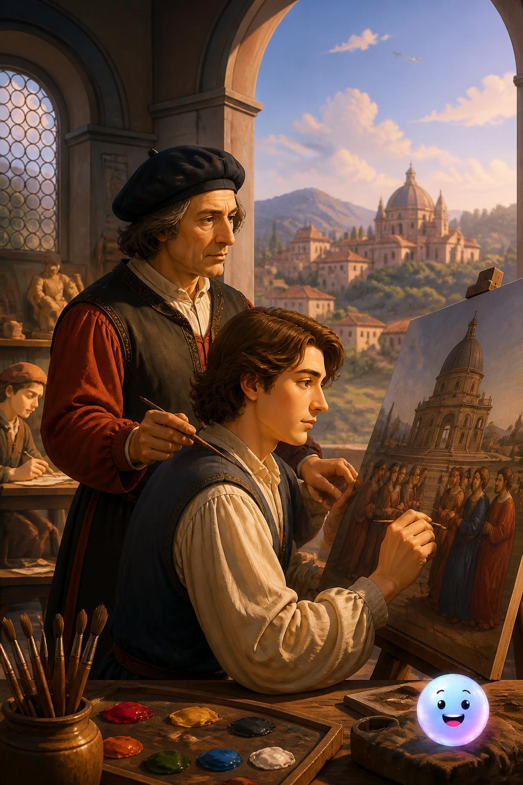 A sombra do mestre Perugino