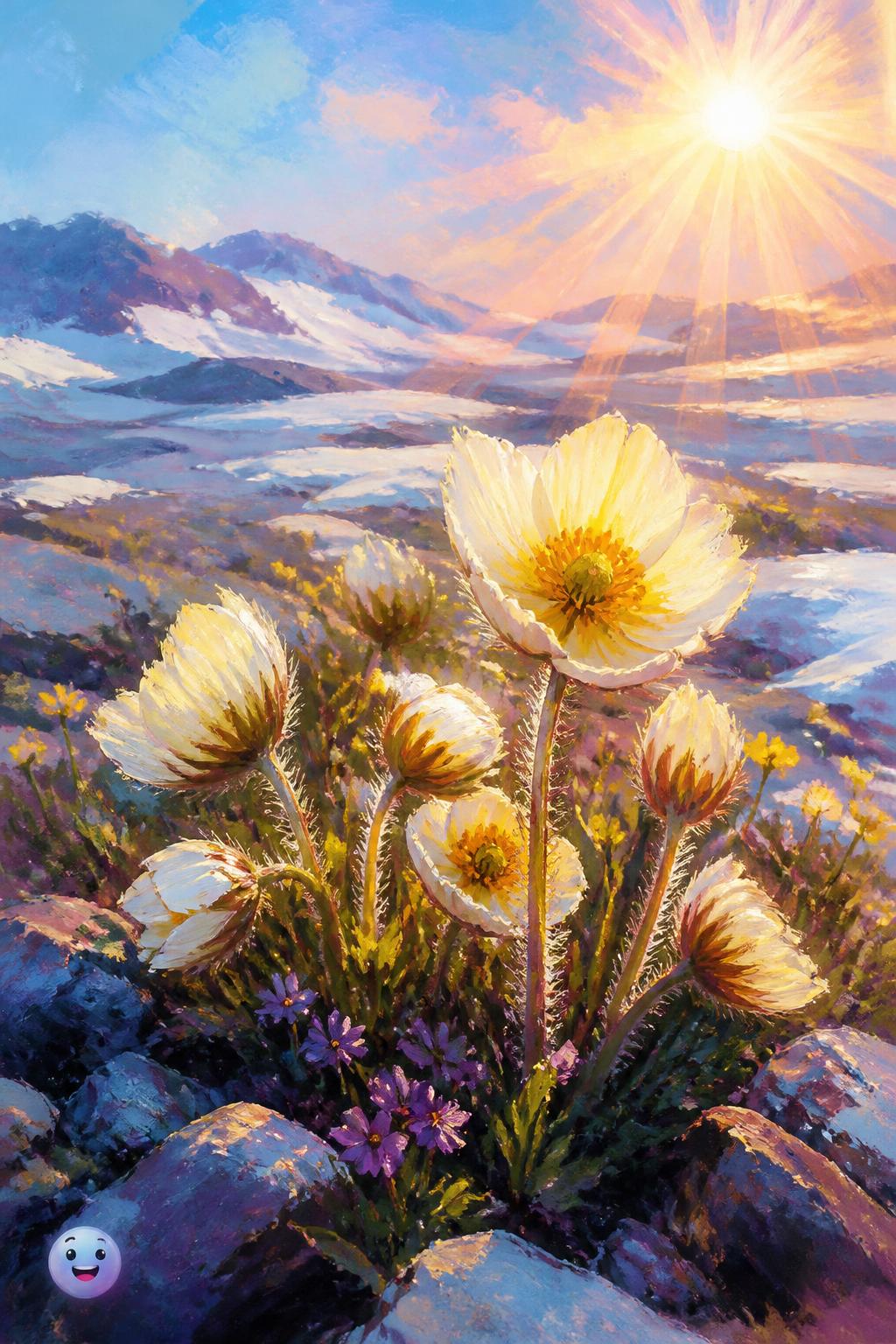 Tundra wildflowers that generate heat