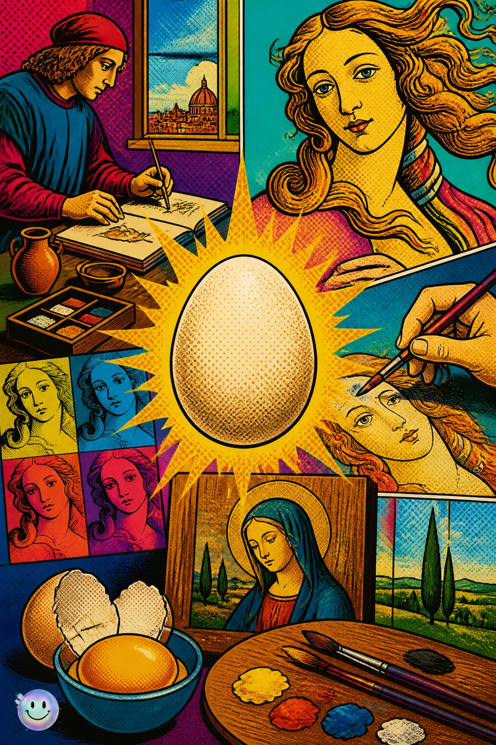 El huevo que unía el arte