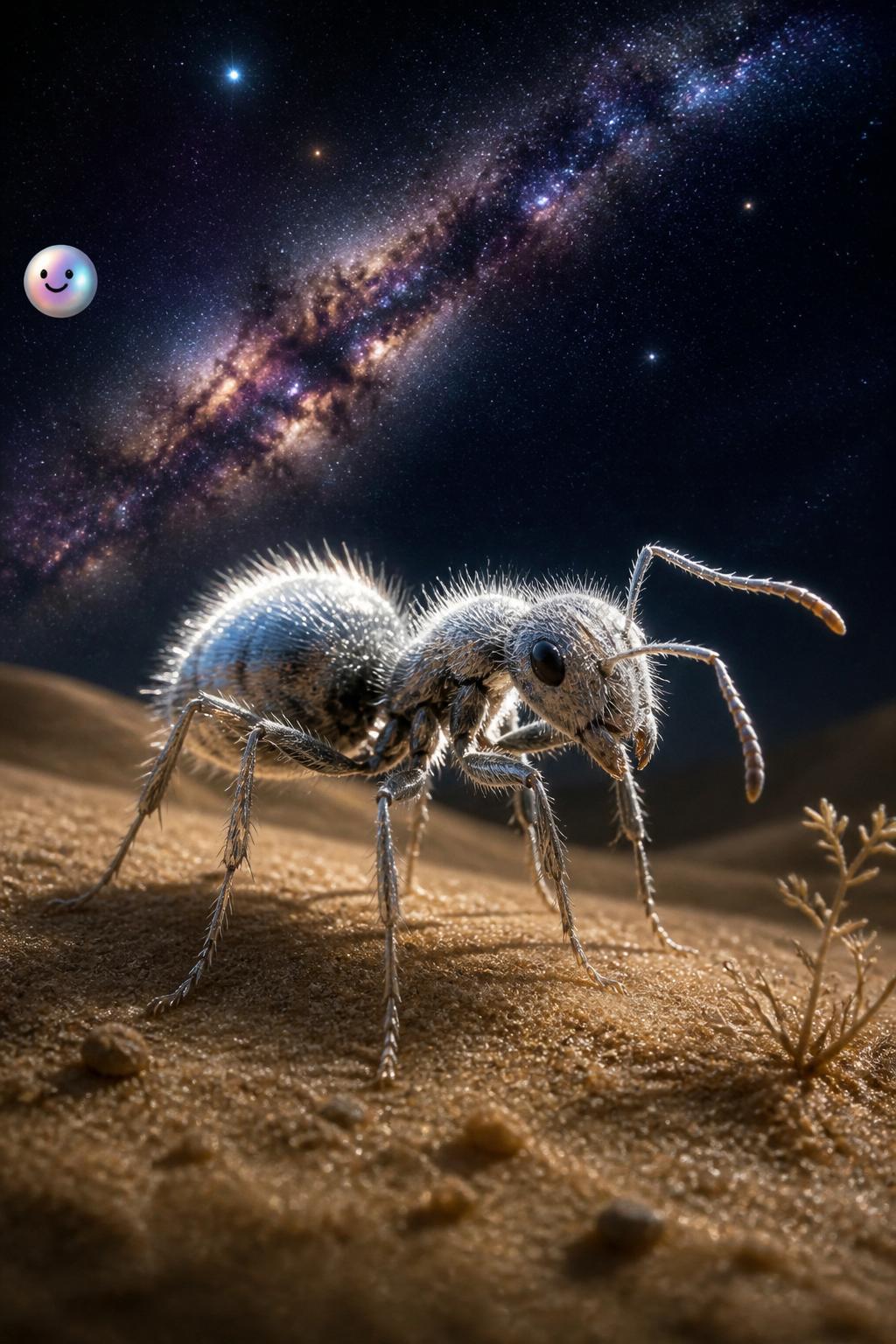 The silver ant's space suit