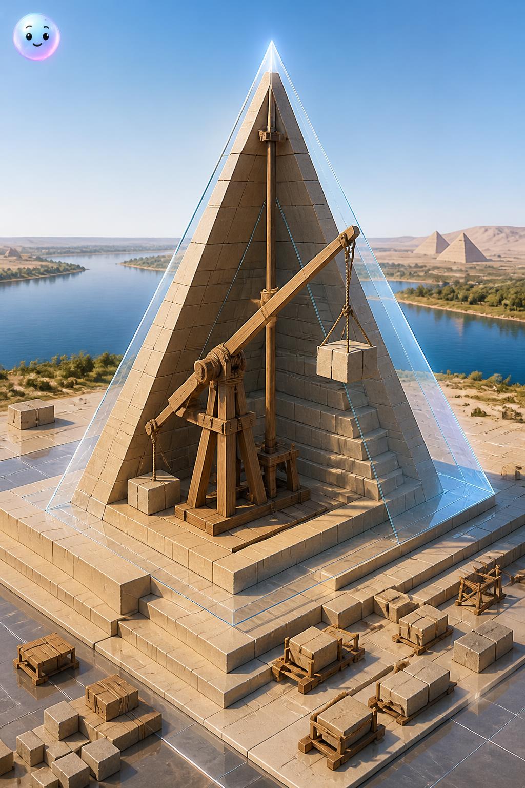 The steep-angled Nubian shadoof