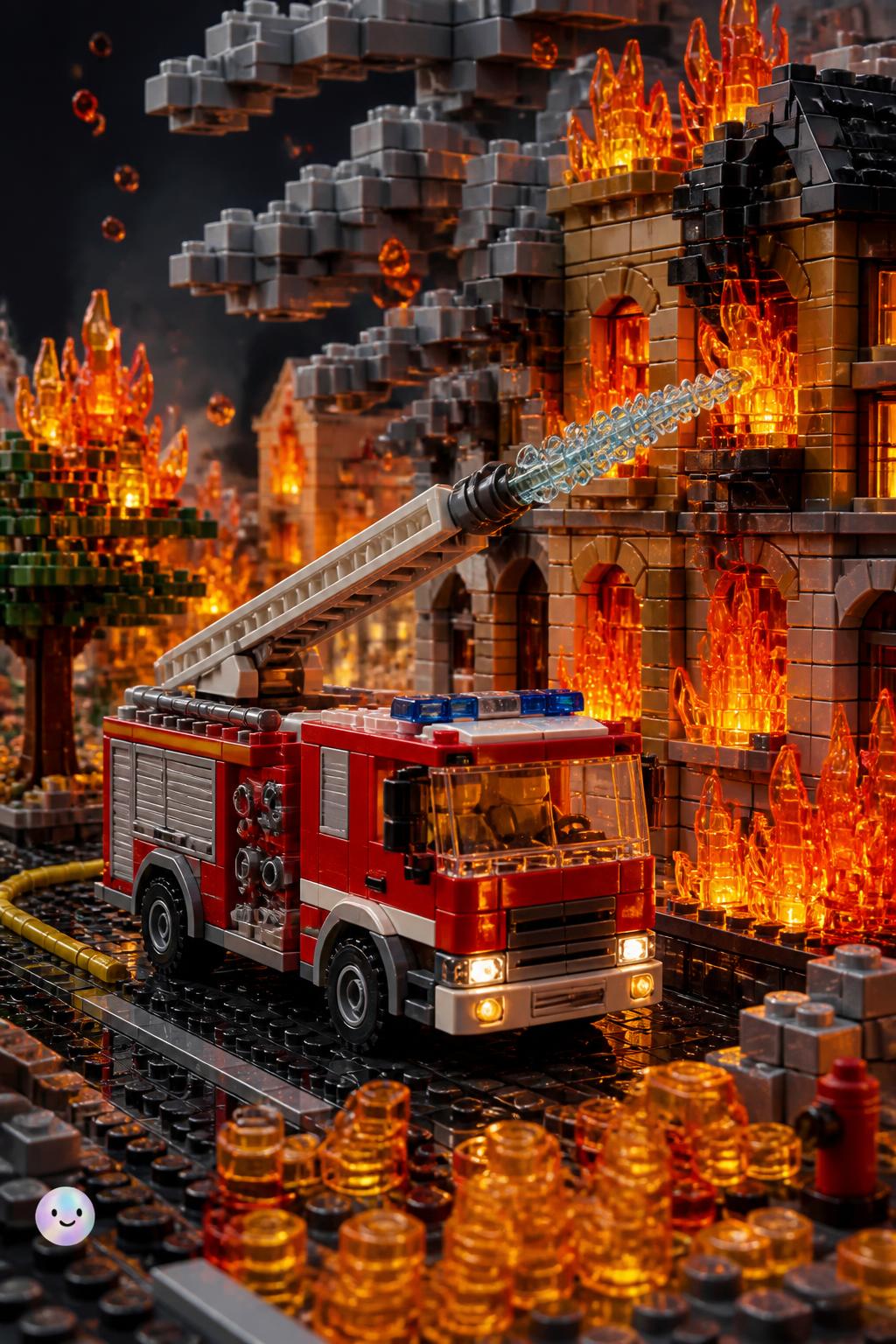 The iconic LEGO fire truck