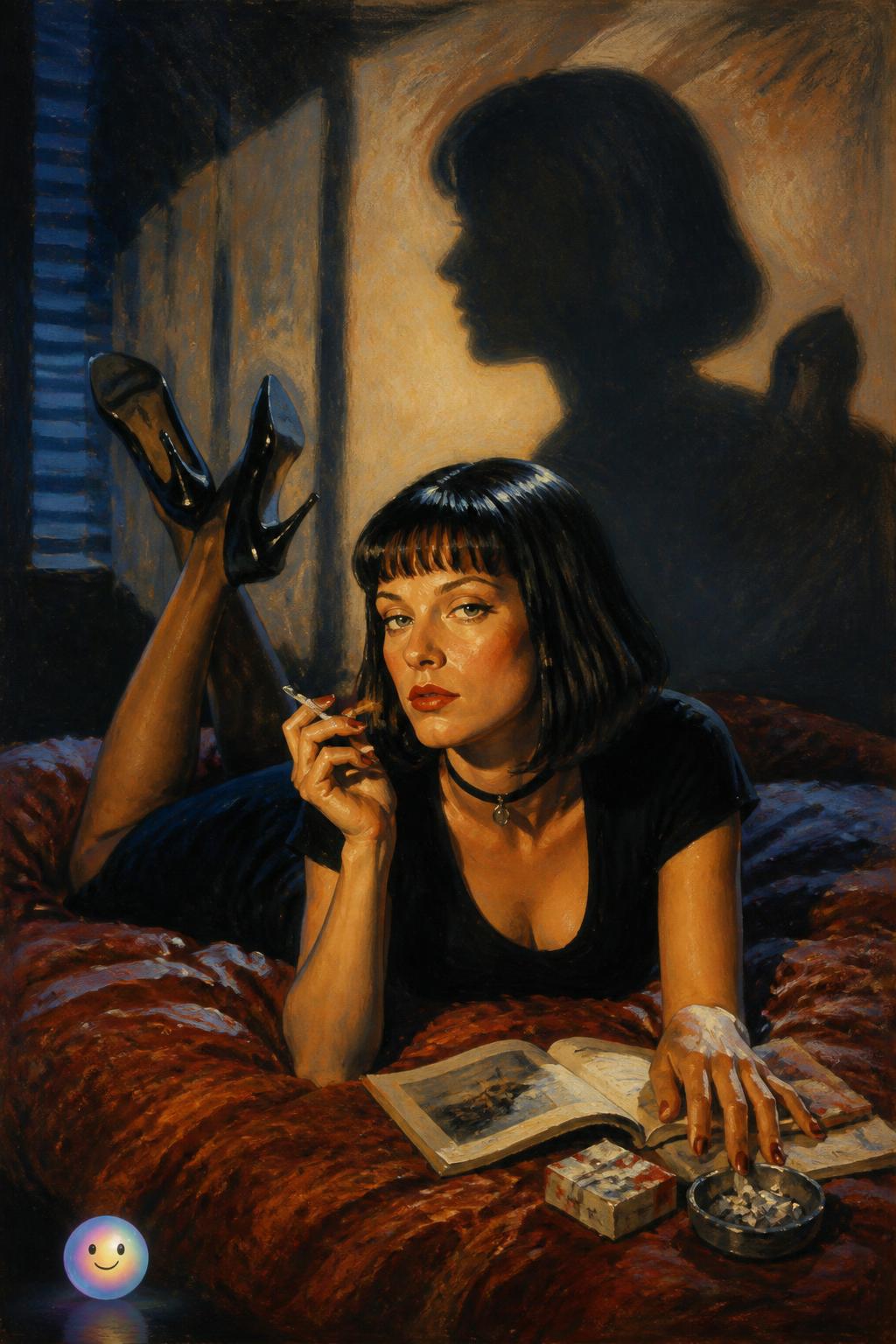 The accidental shadow on Pulp Fiction