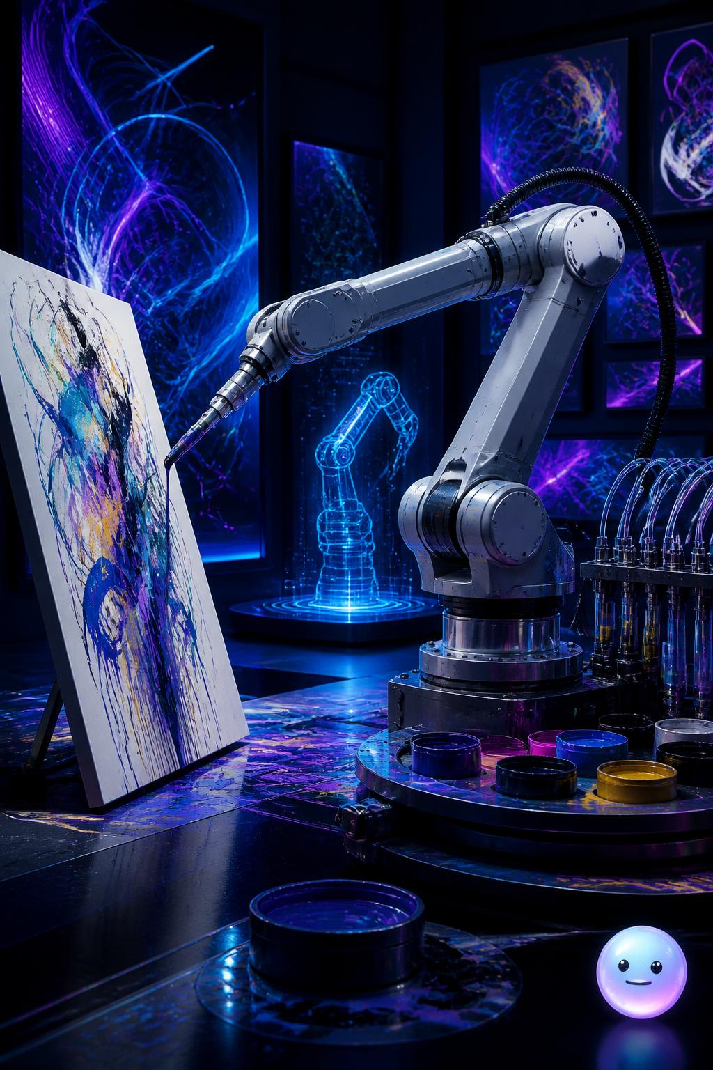 Harold Cohen's robotic painter