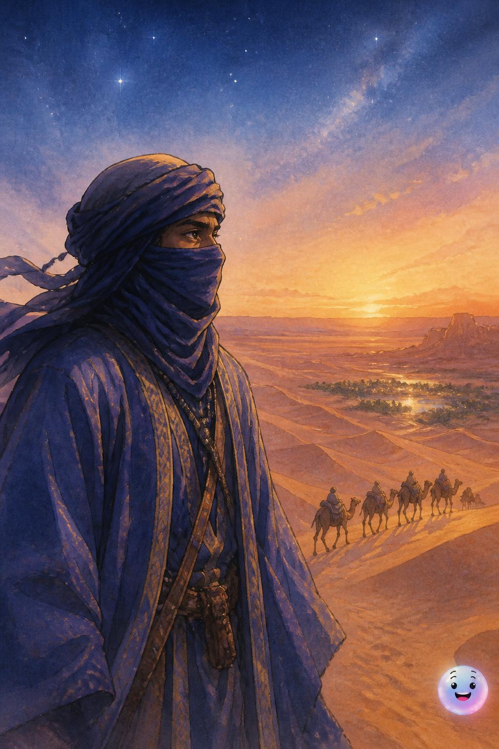 The indigo-veiled Tuareg of the Sahara