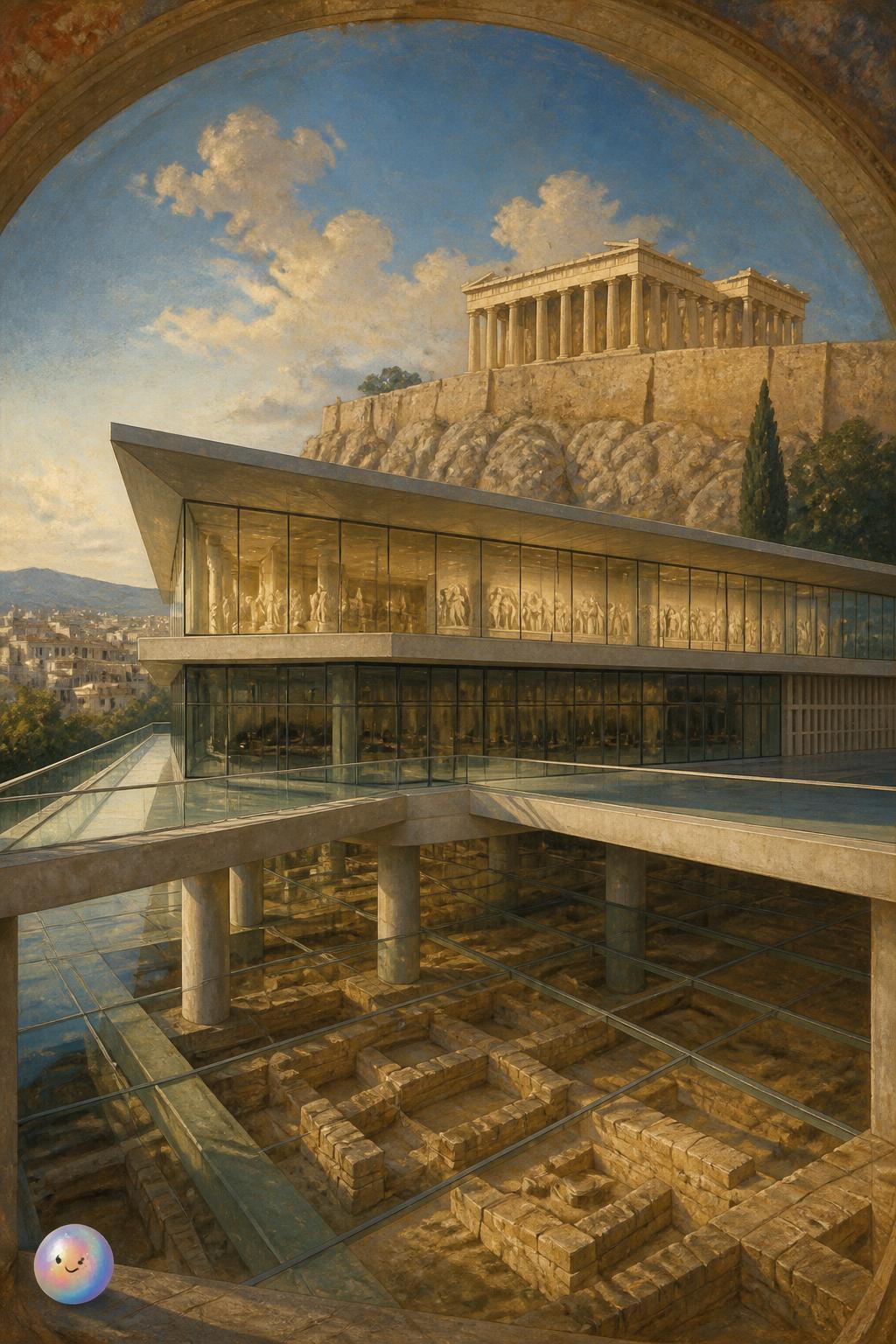 The ultra-modern Acropolis Museum