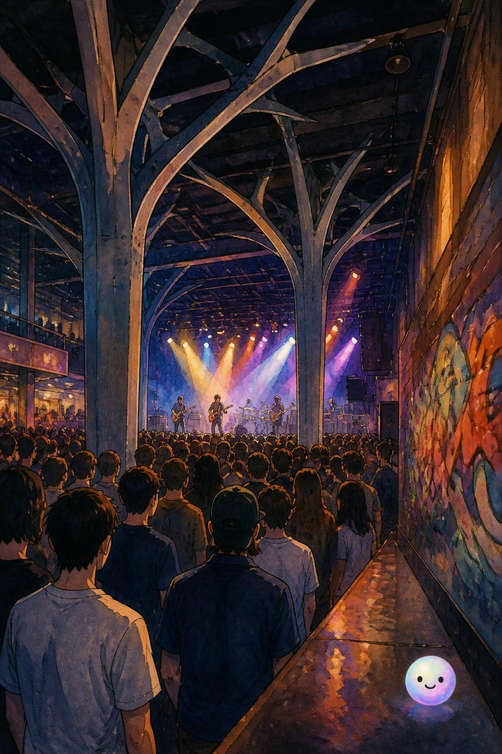 The legendary Trees venue and its famous pillars
