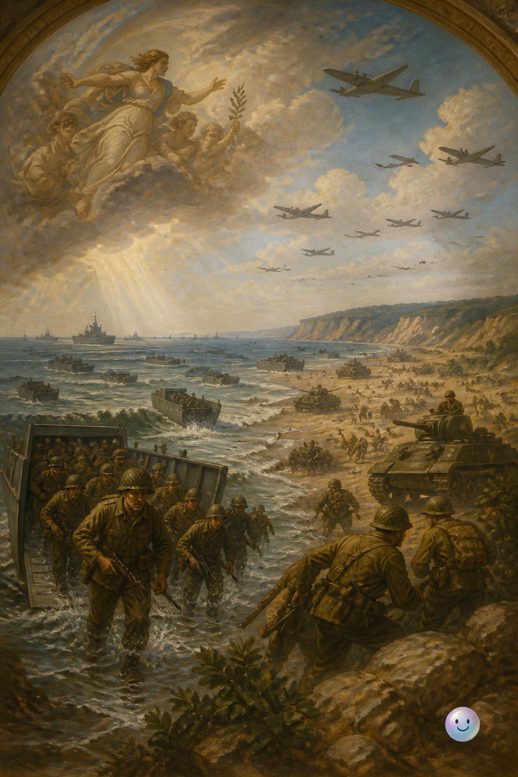 The D-Day landings in Normandy