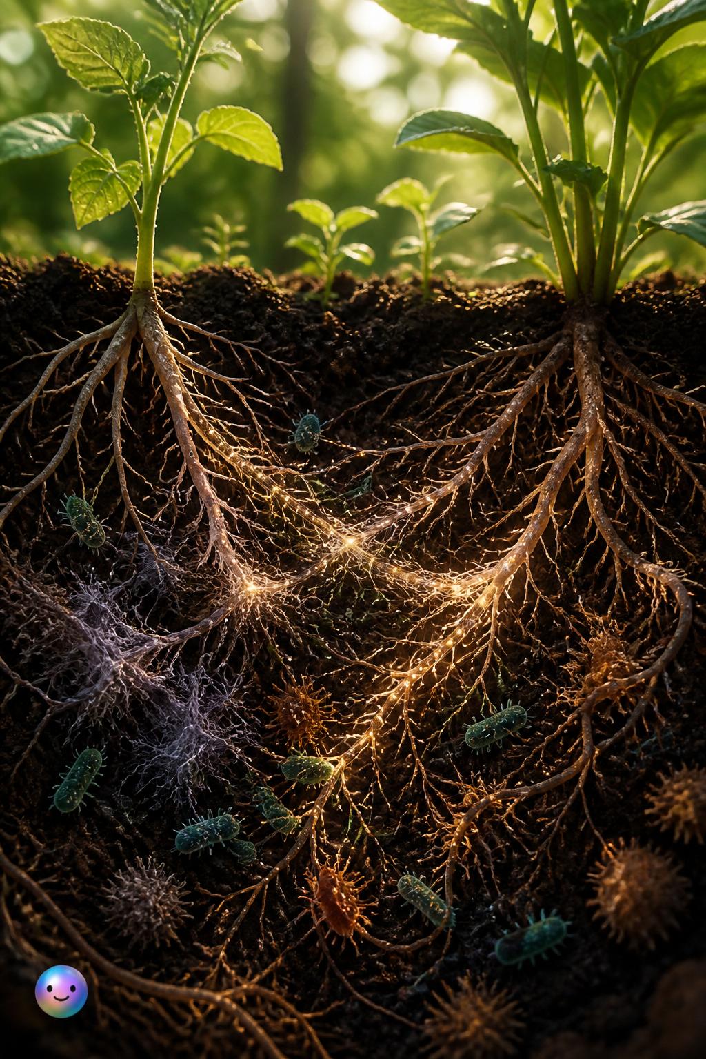 Chemical handshakes under surface