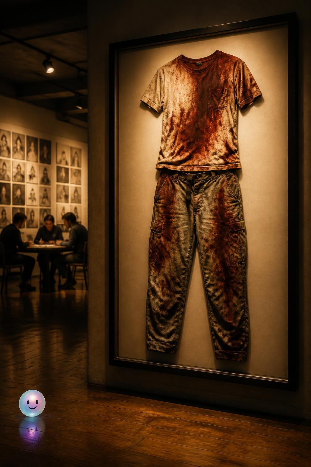 The blood-stained soldier uniform