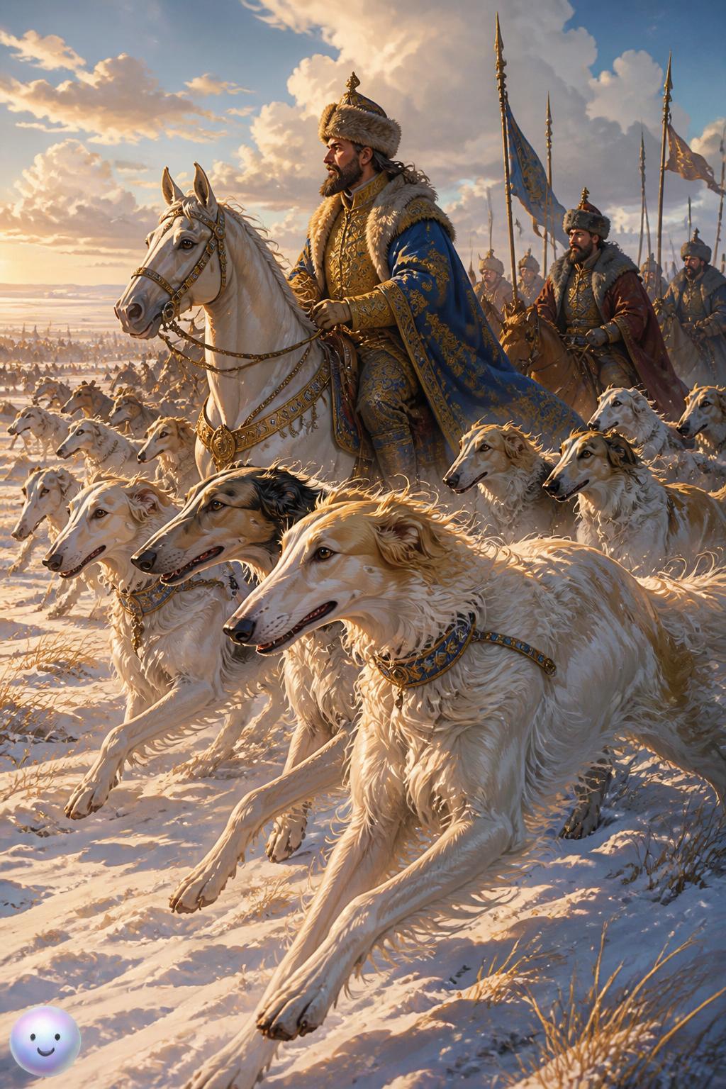 The Borzoi of the Russian steppes