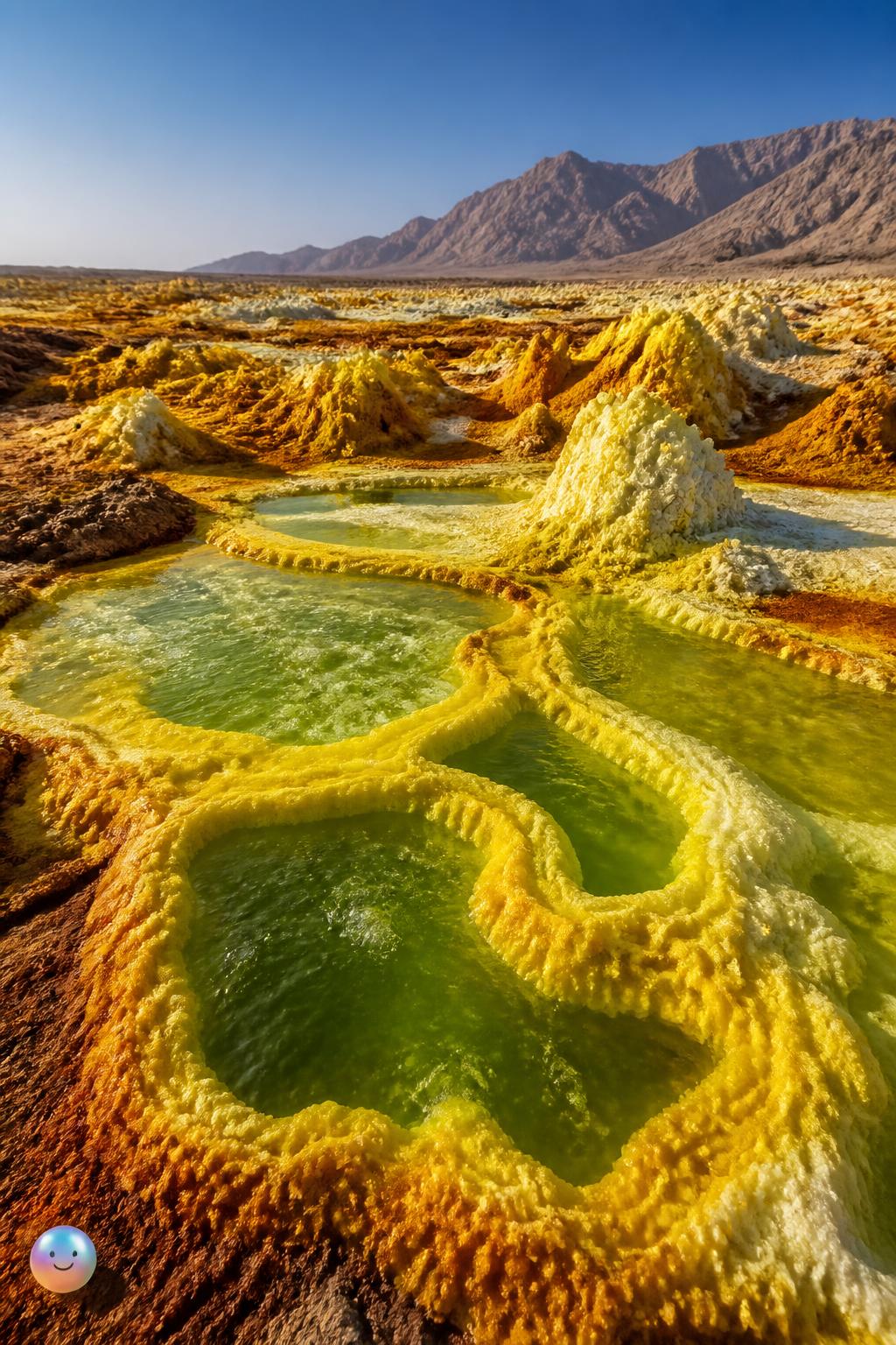 The Danakil Depression: Earth's neon acid playground