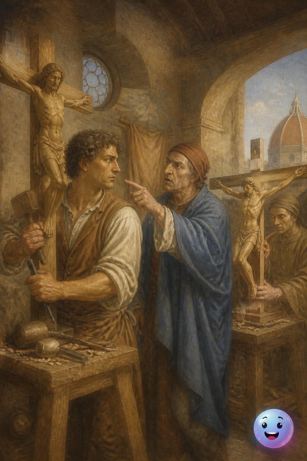 La rivalité amicale du crucifix en bois