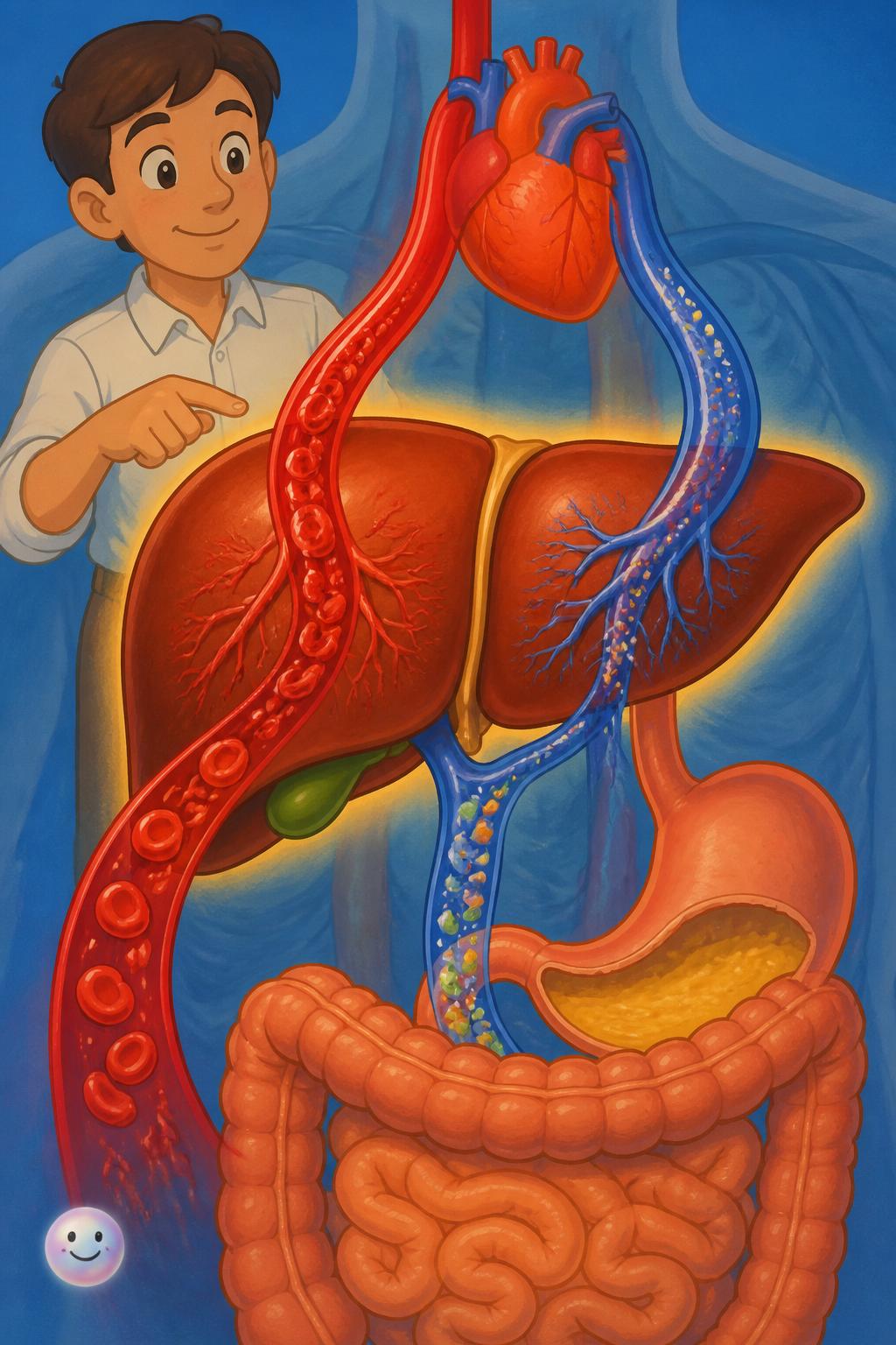 The double blood highway of the liver