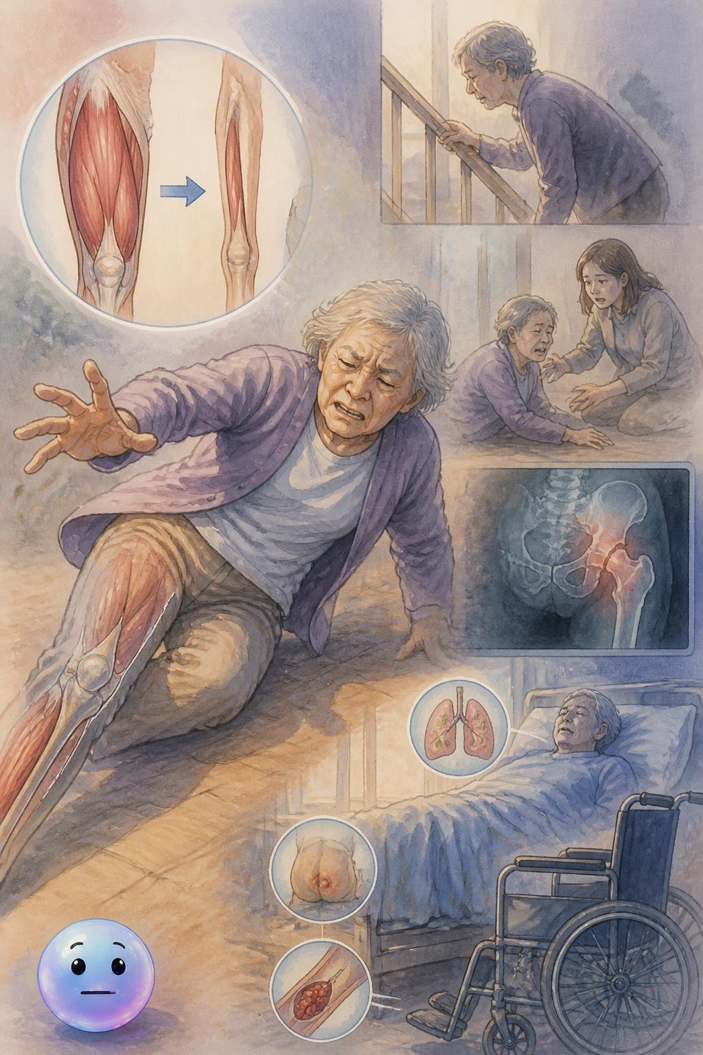 致命的跌倒：肌肉流失如何变成健康杀手
