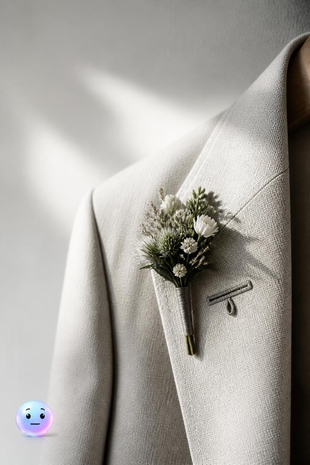 The lapel buttonhole and flower loop
