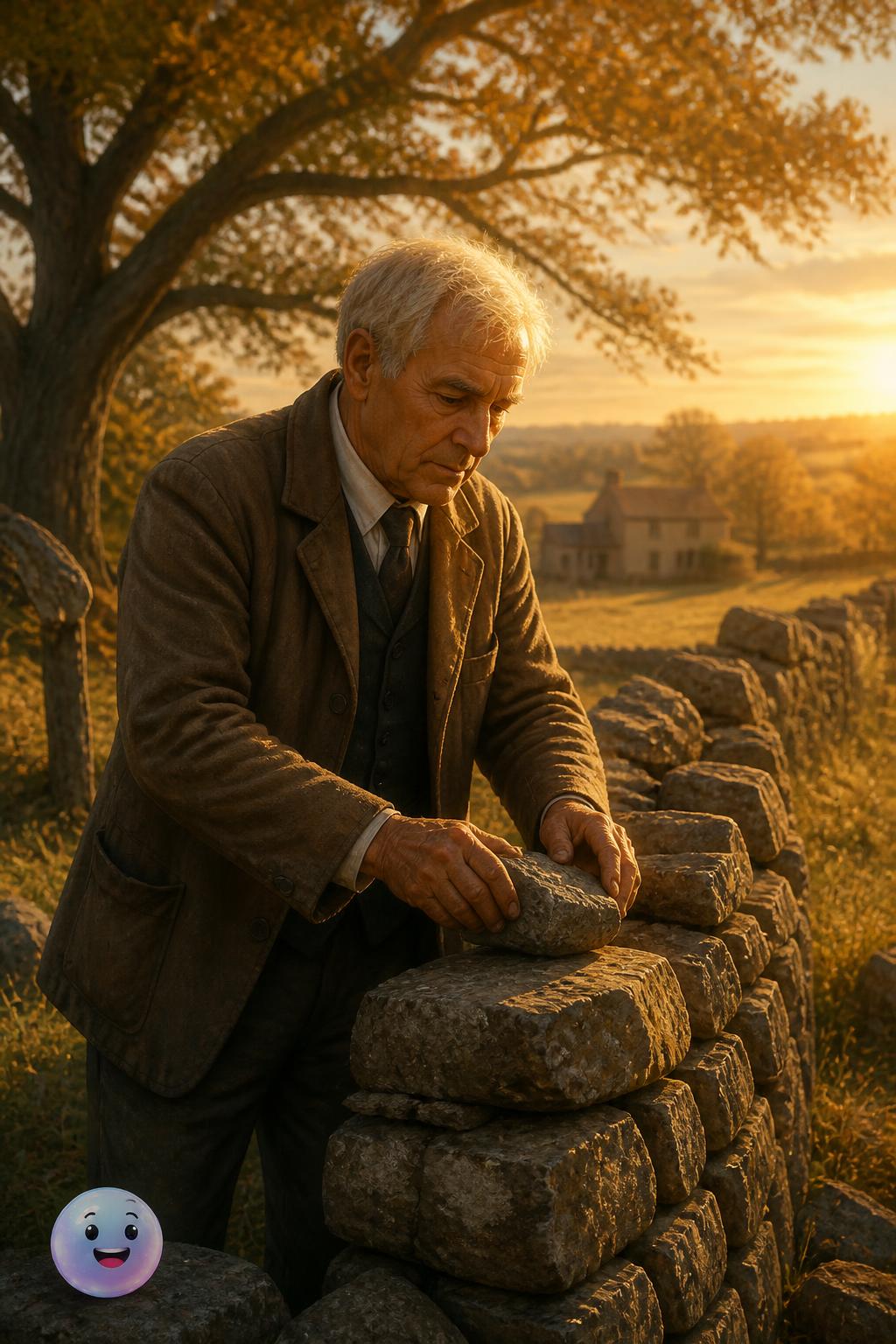 Robert Frost mends some walls
