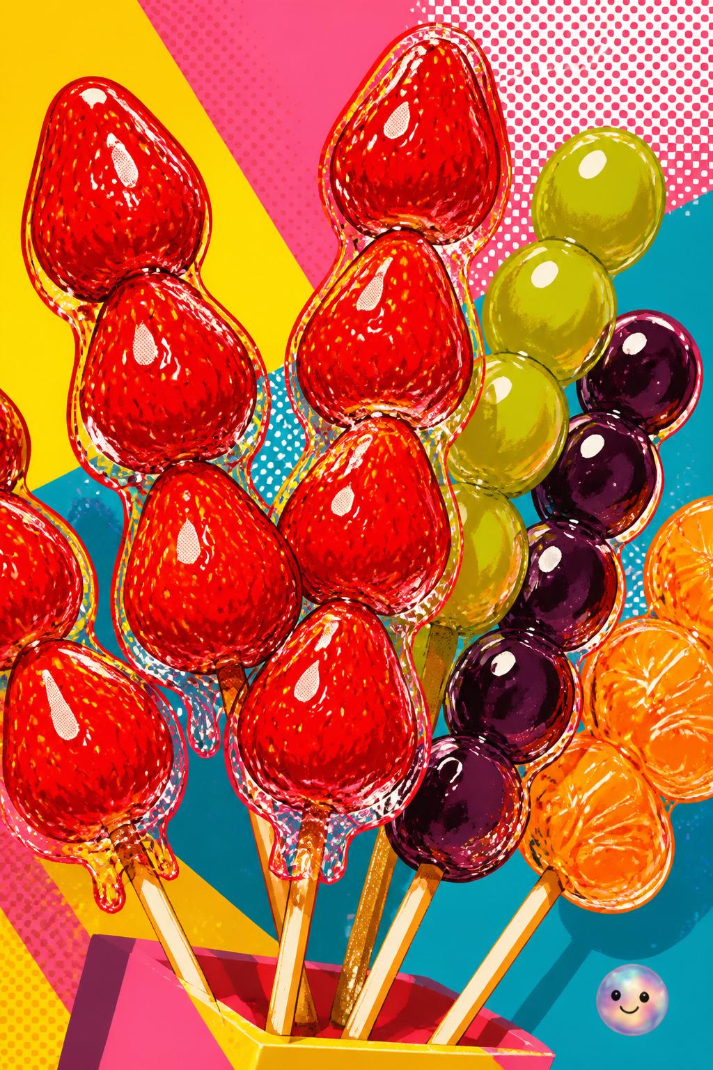 The glass-like crunch of ichigo ame