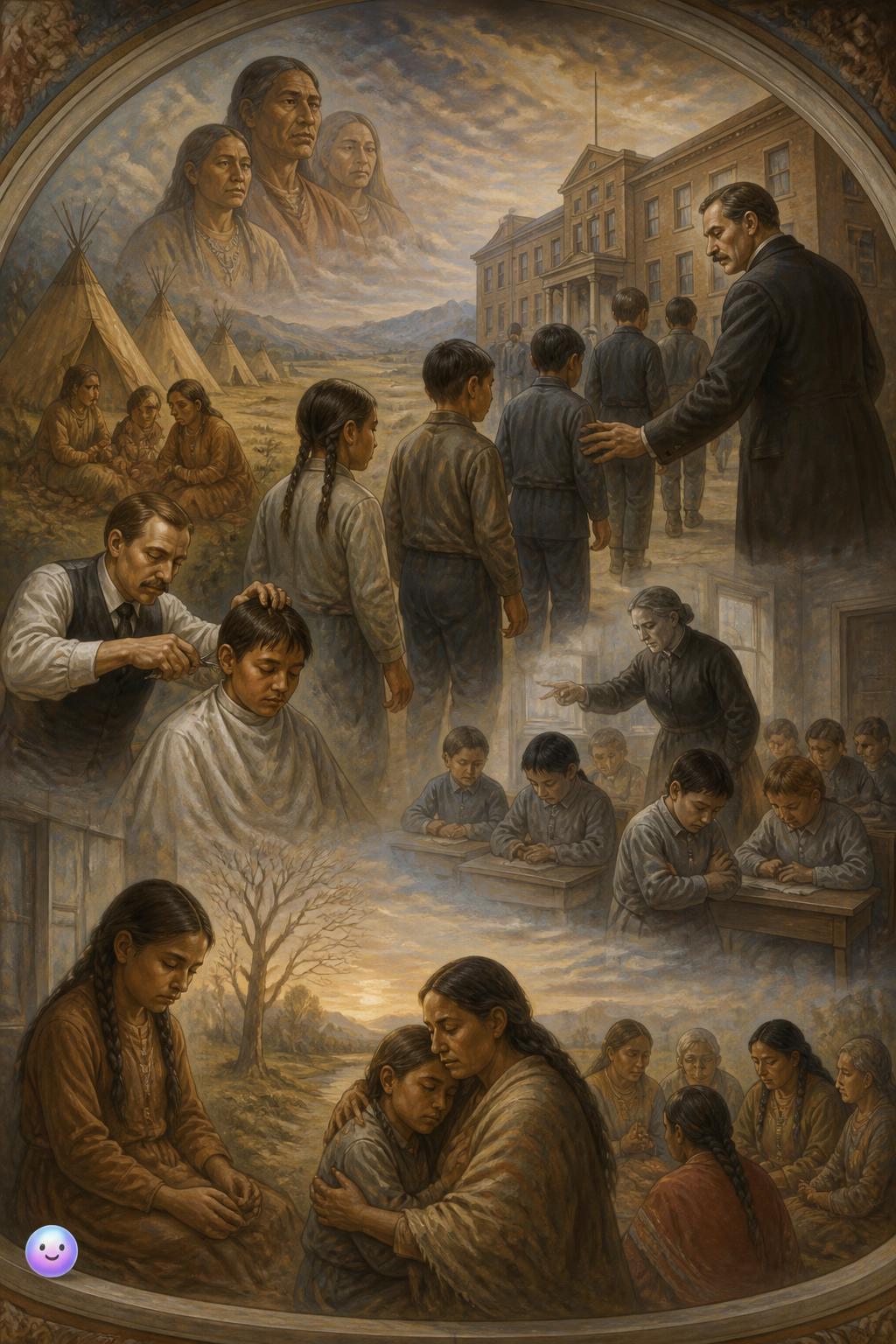 The policy of assimilation and boarding schools