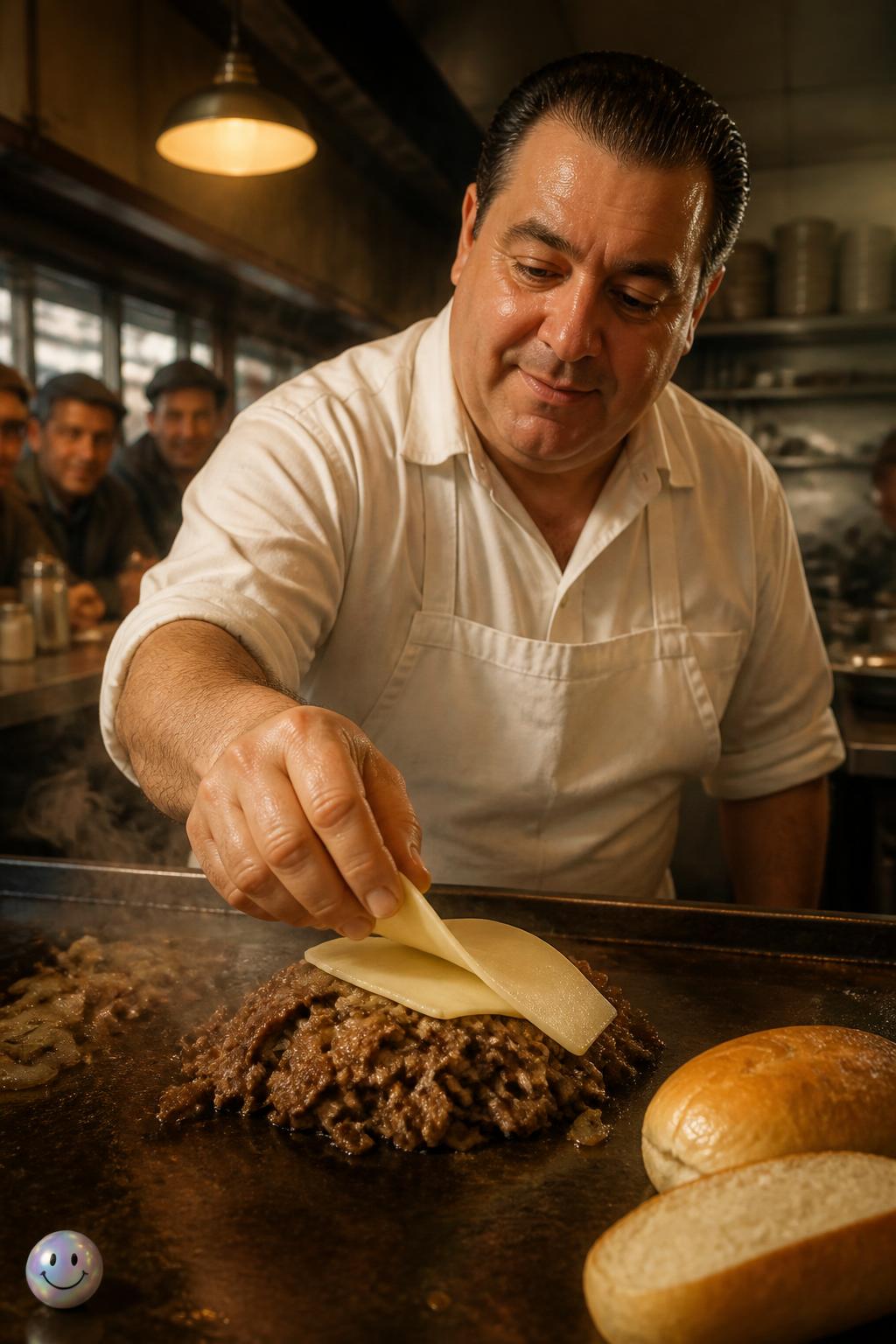Slapping on the first slice of cheese