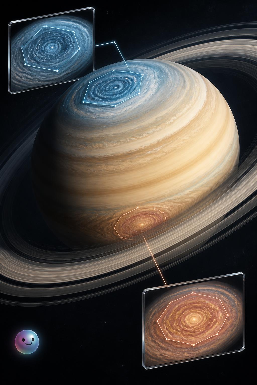 Dos geometrías distintas en un mismo planeta gigante