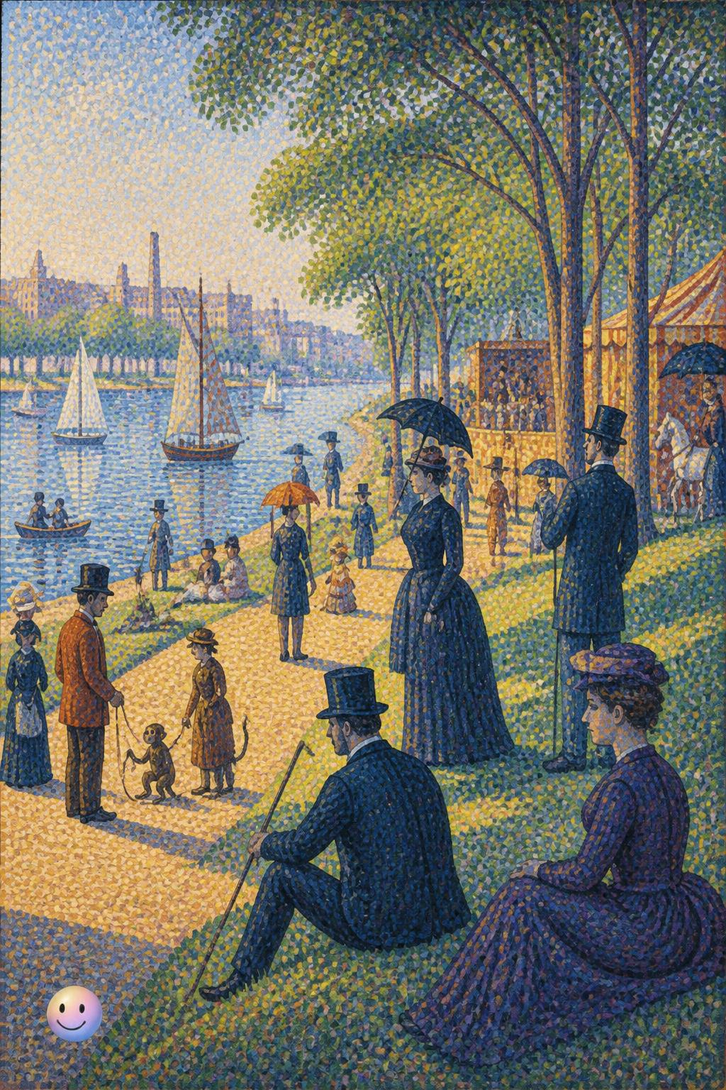 Dozens of sketches in the open air
