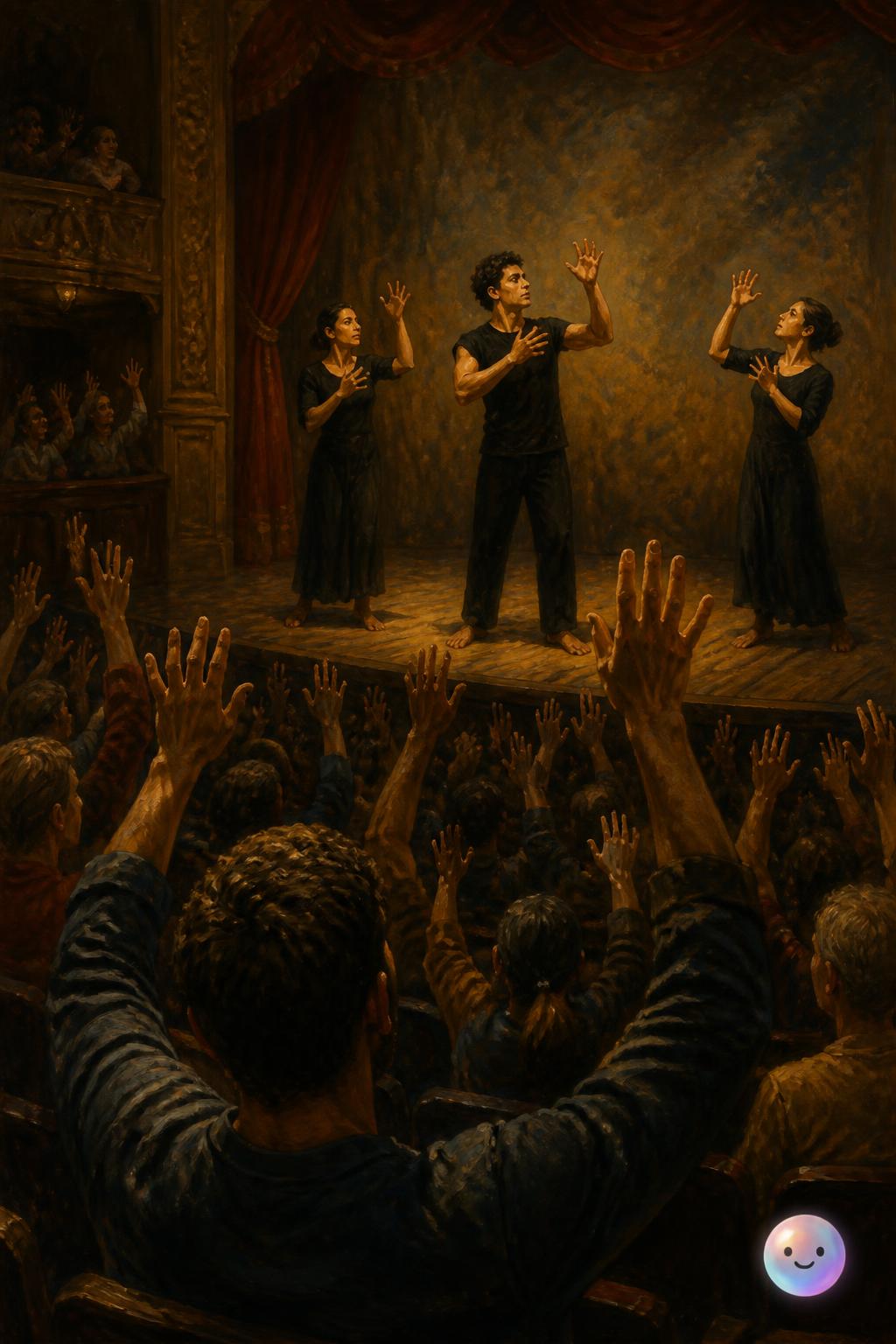 El aplauso visual y el teatro sordo