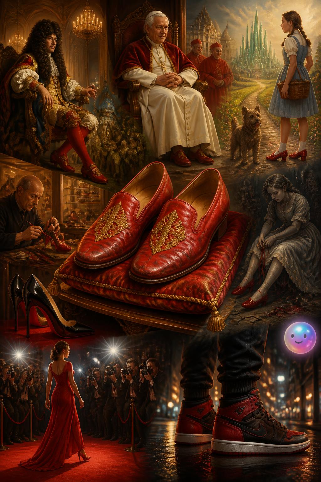 The Pope's ancient crimson slippers