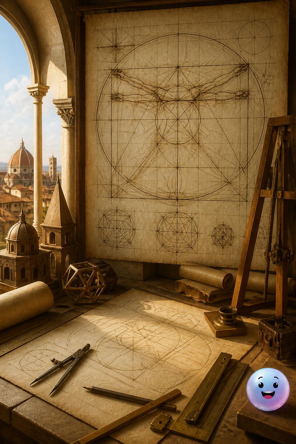 The geometry of Vitruvian Man