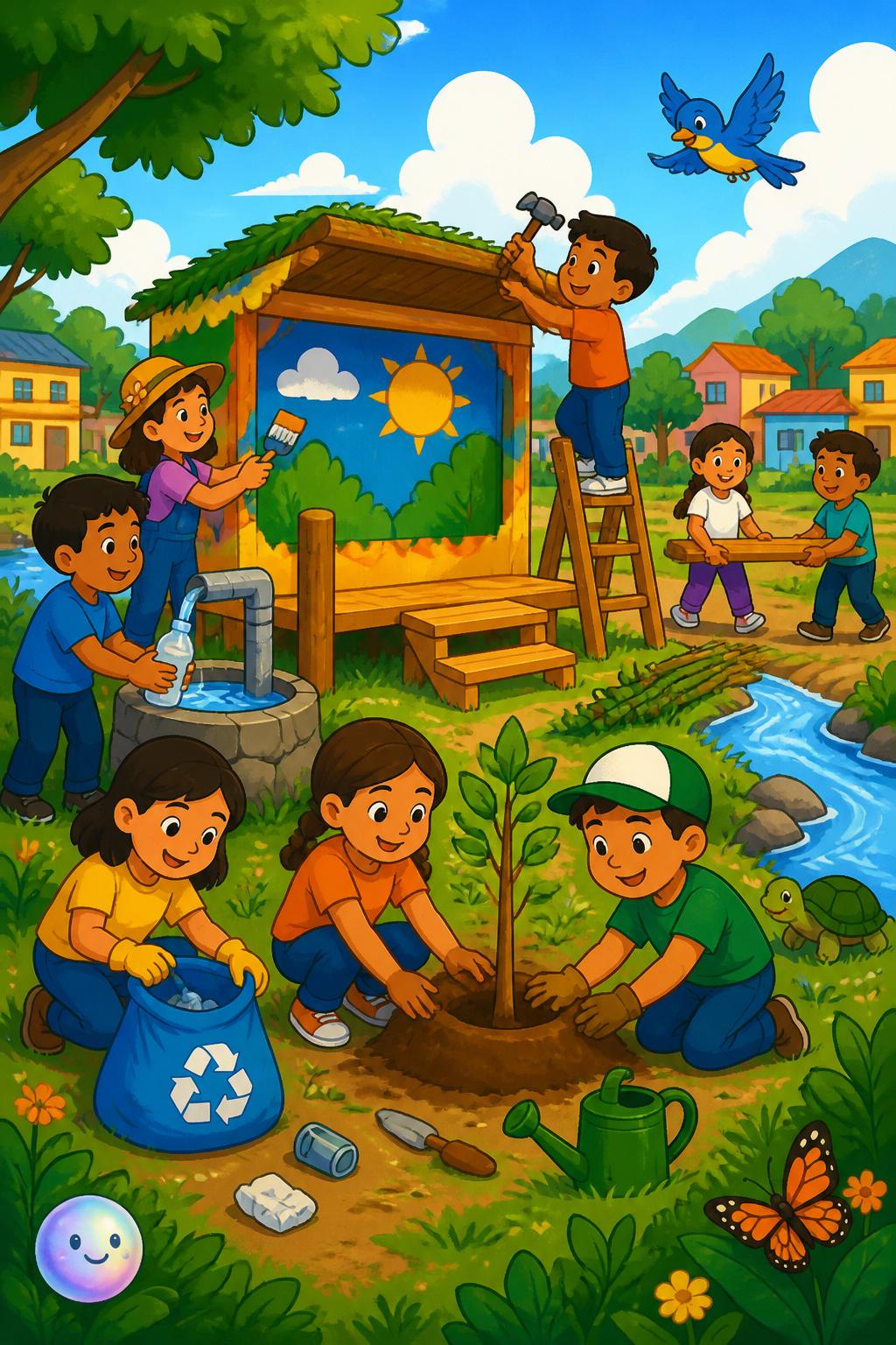 El arte de construir escenografía comunitaria sostenible