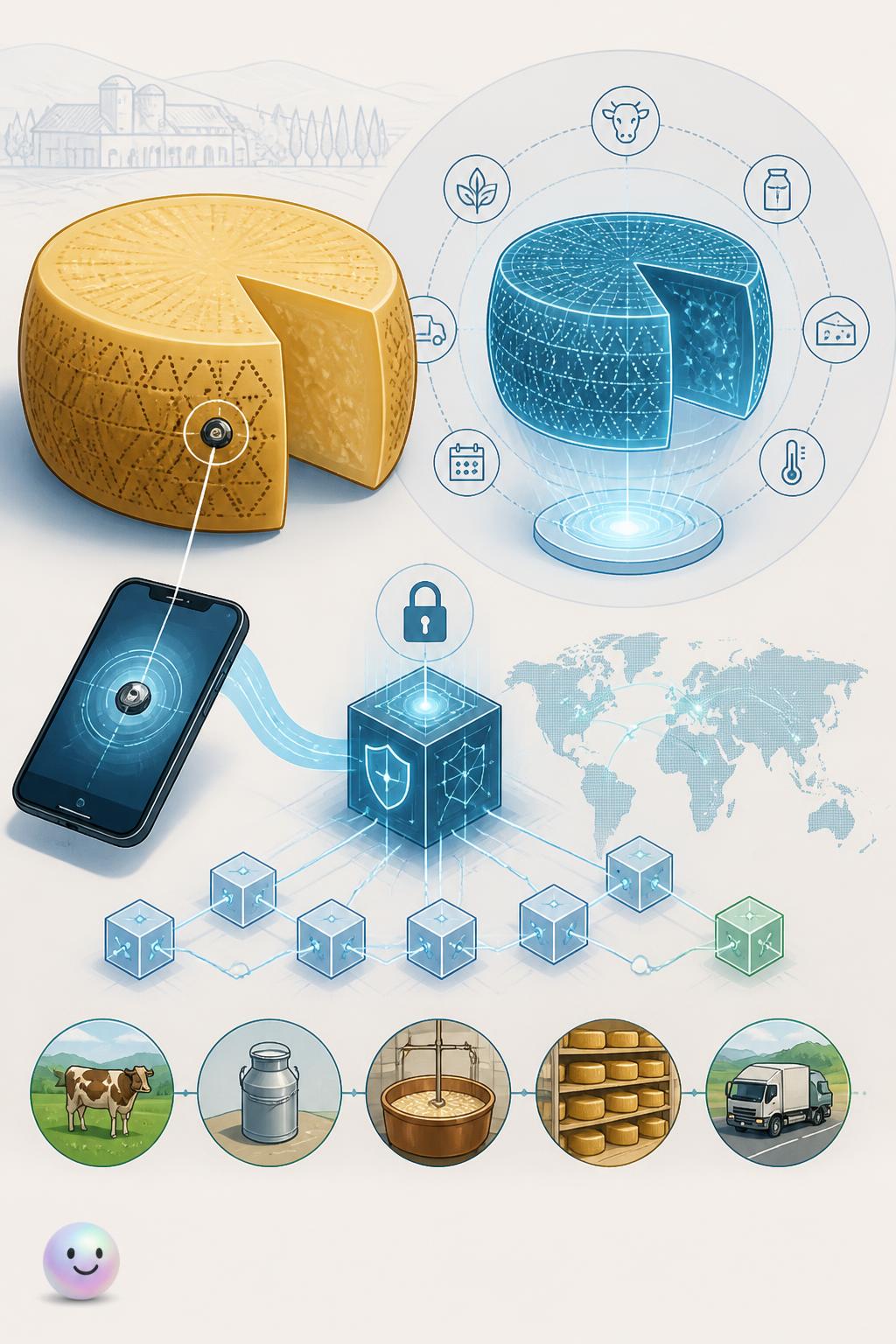 Blockchain e gemelli digitali nel formaggio