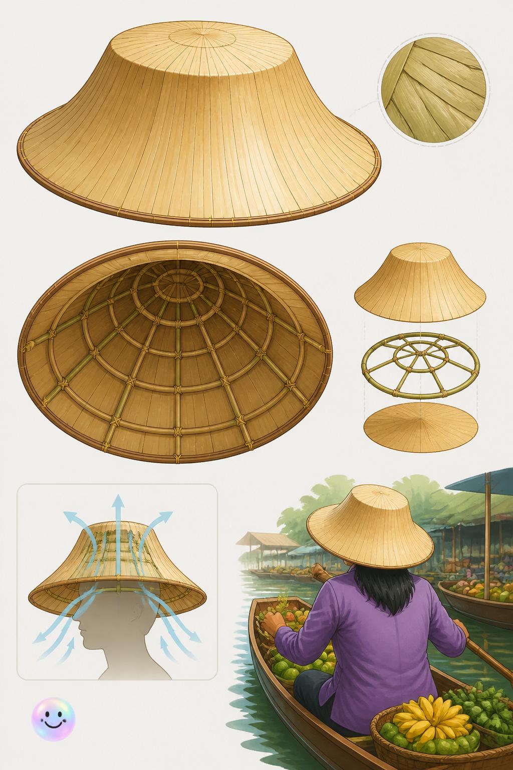 El sombrero ngob de los vendedores