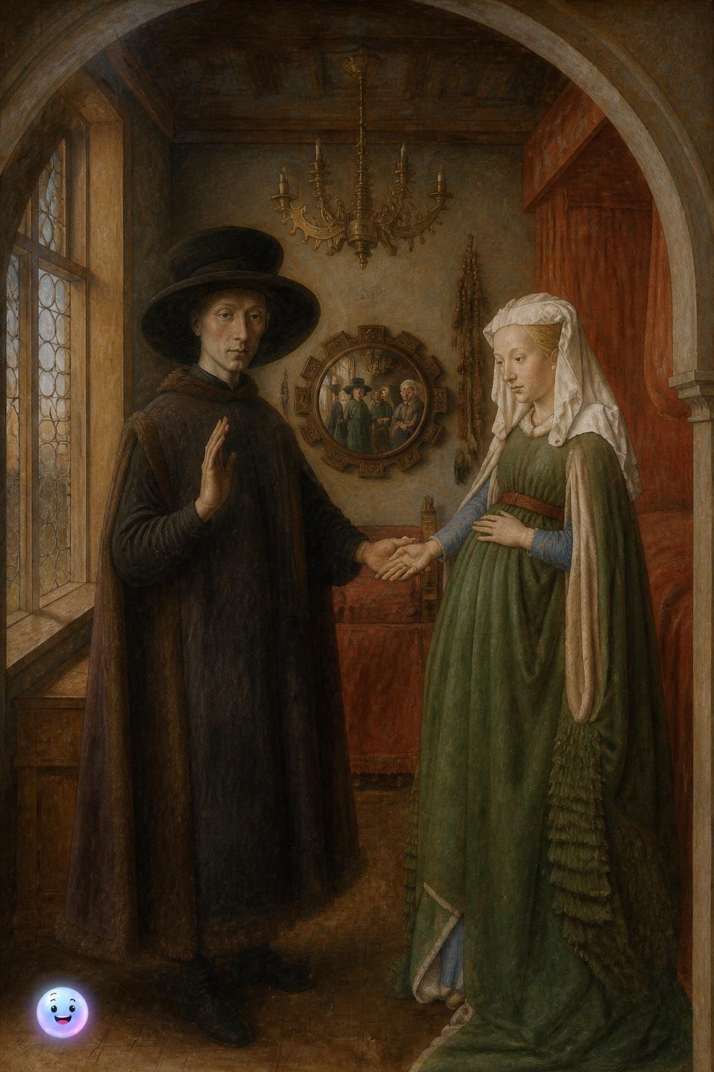 Das Rätsel im Spiegel der Arnolfini-Hochzeit