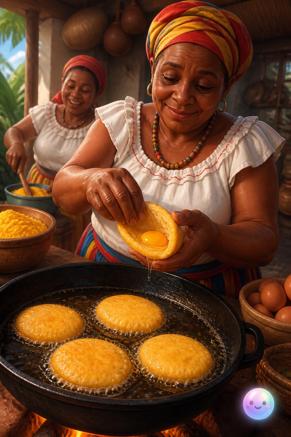 La crujiente arepa de huevo costeña