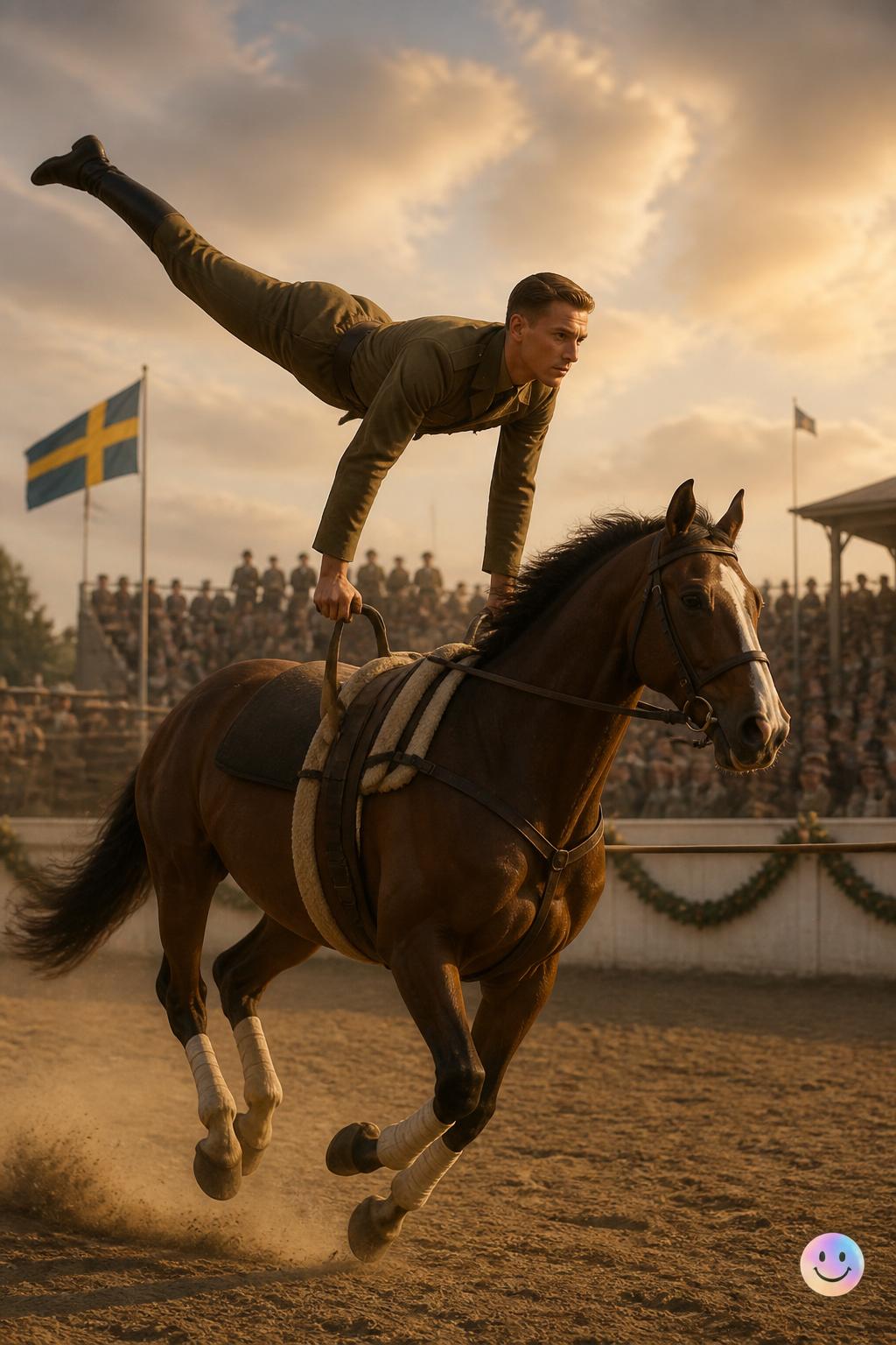 Gymnastics on the back of a horse